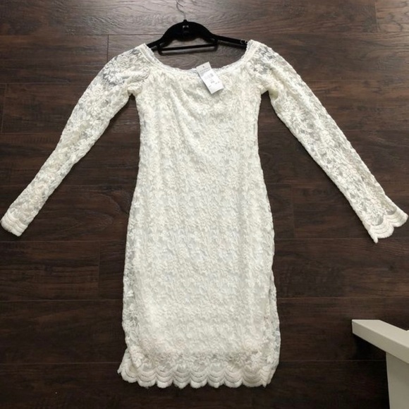 Fashion Nova White Lace Dress Size SMALL - Picture 2 of 5